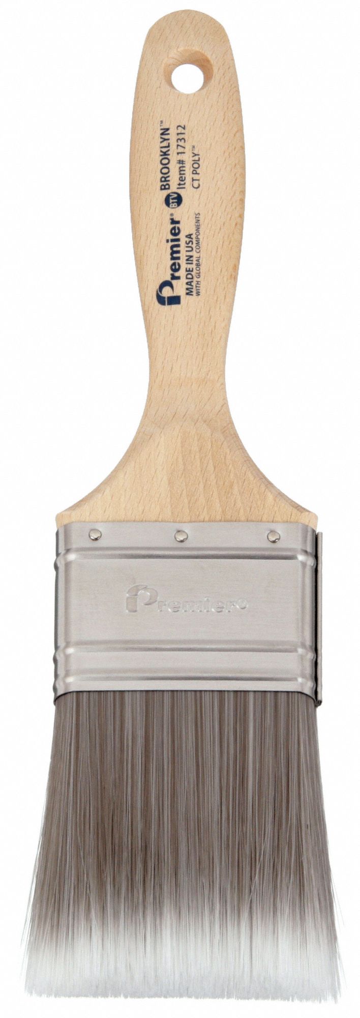 BRUSH,2.5IN,FLAT SASH,POLY,2 11/16INL