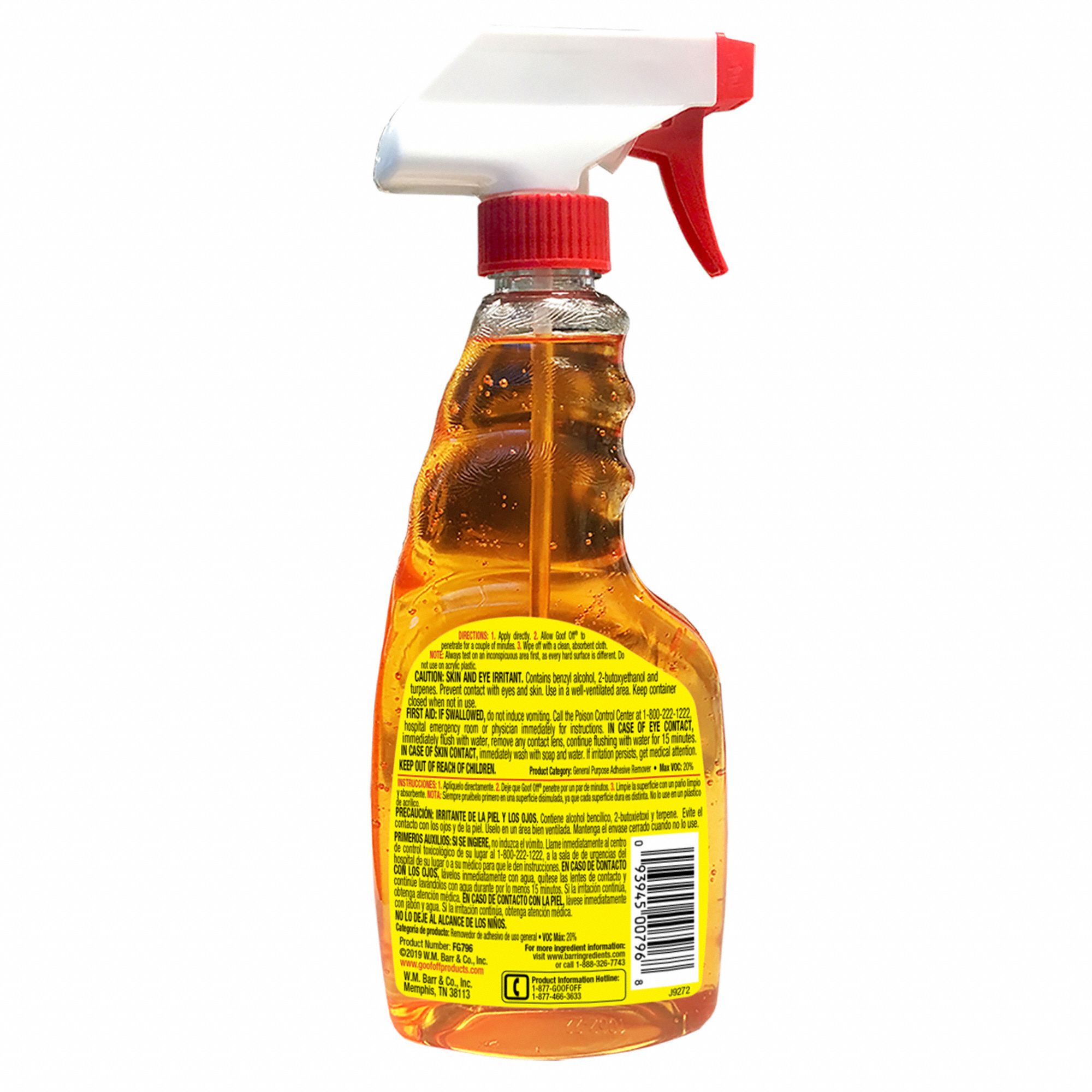 GOOF OFF Adhesive Remover Trigger Spray Bottle, 16 oz Container Size
