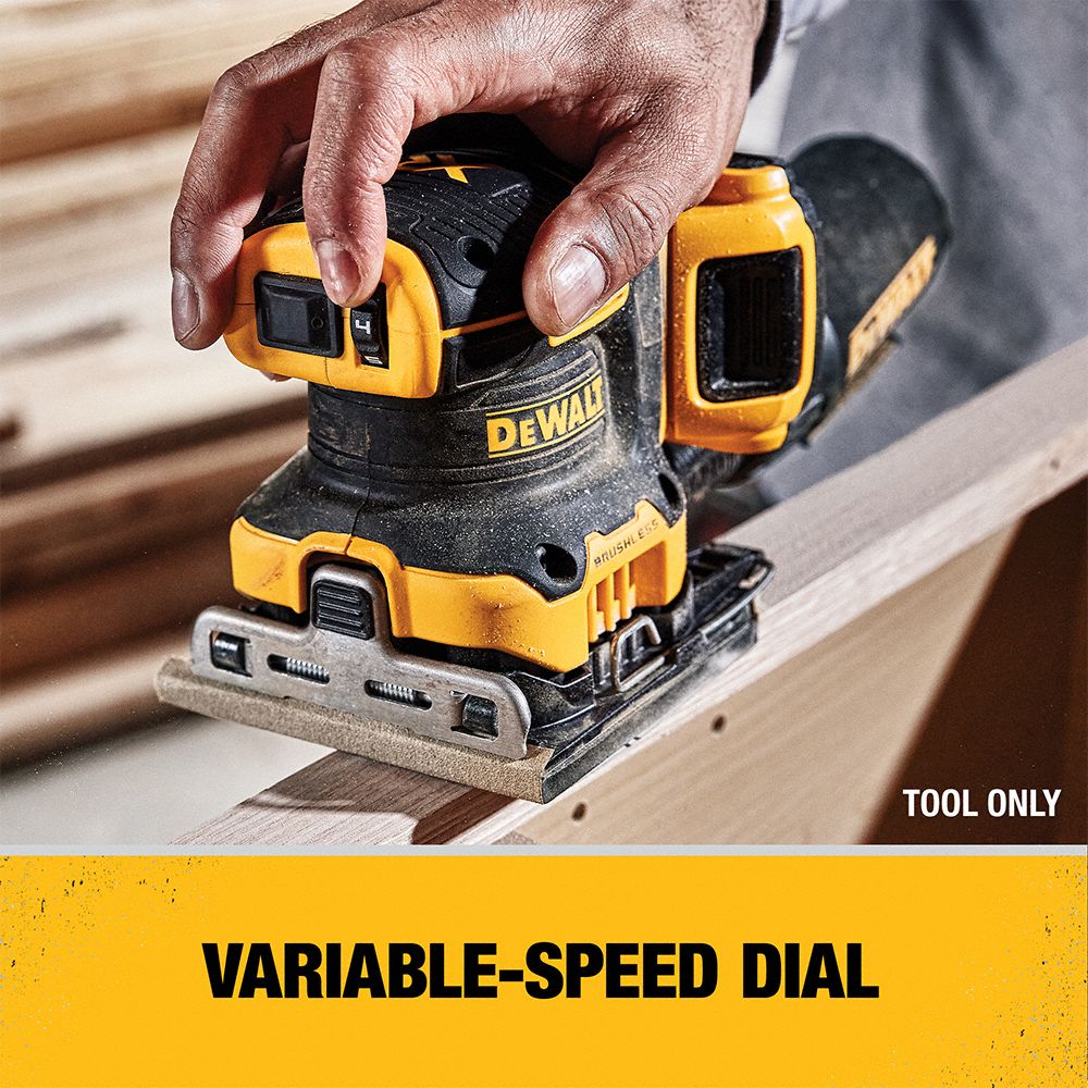 DEWALT Cordless Sander 20 V Volt, 5 19/64 in Size, 8000/14,000, LiIon