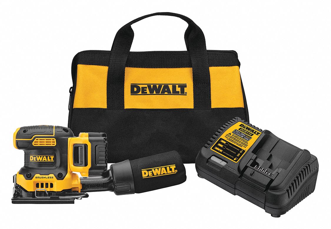 DEWALT Cordless Sander Kit, 519/64" Size, 20.0V 55YE93DCW200P1 Grainger