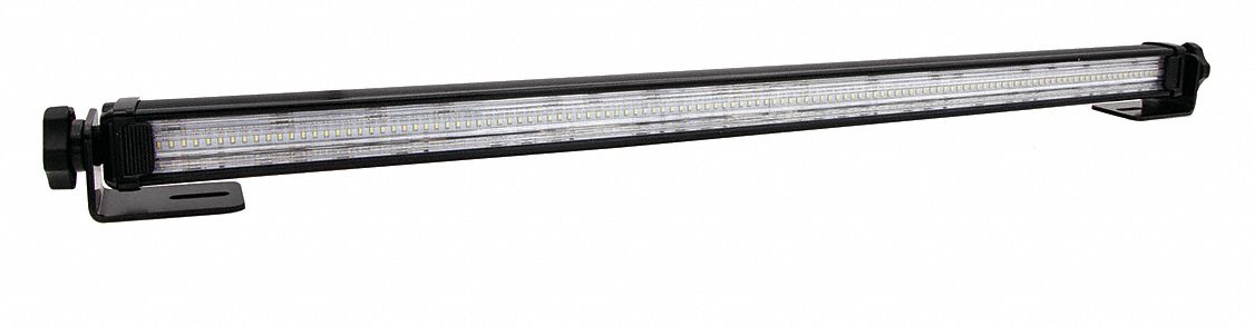 Vehicle Work Light: Rectangular, Flood, LED, Bracket, Blunt Cut Wires, Universal, Black