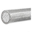POLYESTER BRAID REINFORCED TUBING, CLEAR, 8 MM INSIDE DIA, 13.5 MM OUTSIDE DIA, 50 FT, 70A, PVC
