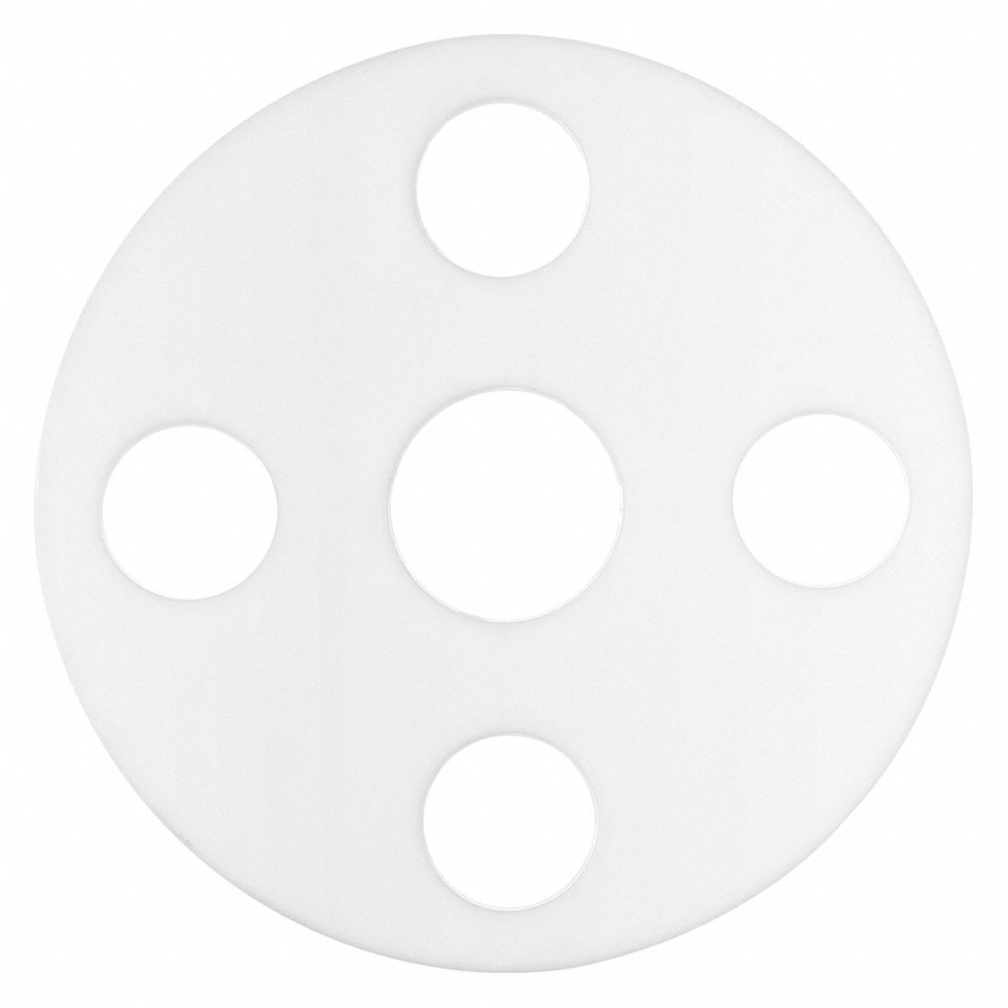 FULL FACE FLANGE GASKET: CLASS 150, PTFE, FOR 2 IN PIPE, 1/16 IN THICK, WHITE, 2⅜ IN ID