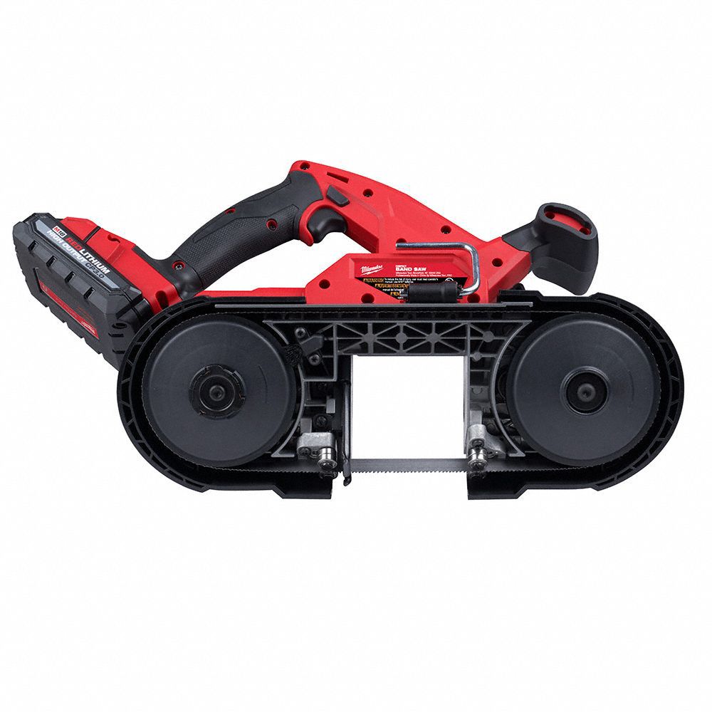 MILWAUKEE, 2 Batteries, 1 Charger, 35 3/8 in Blade Lg, Band Saw