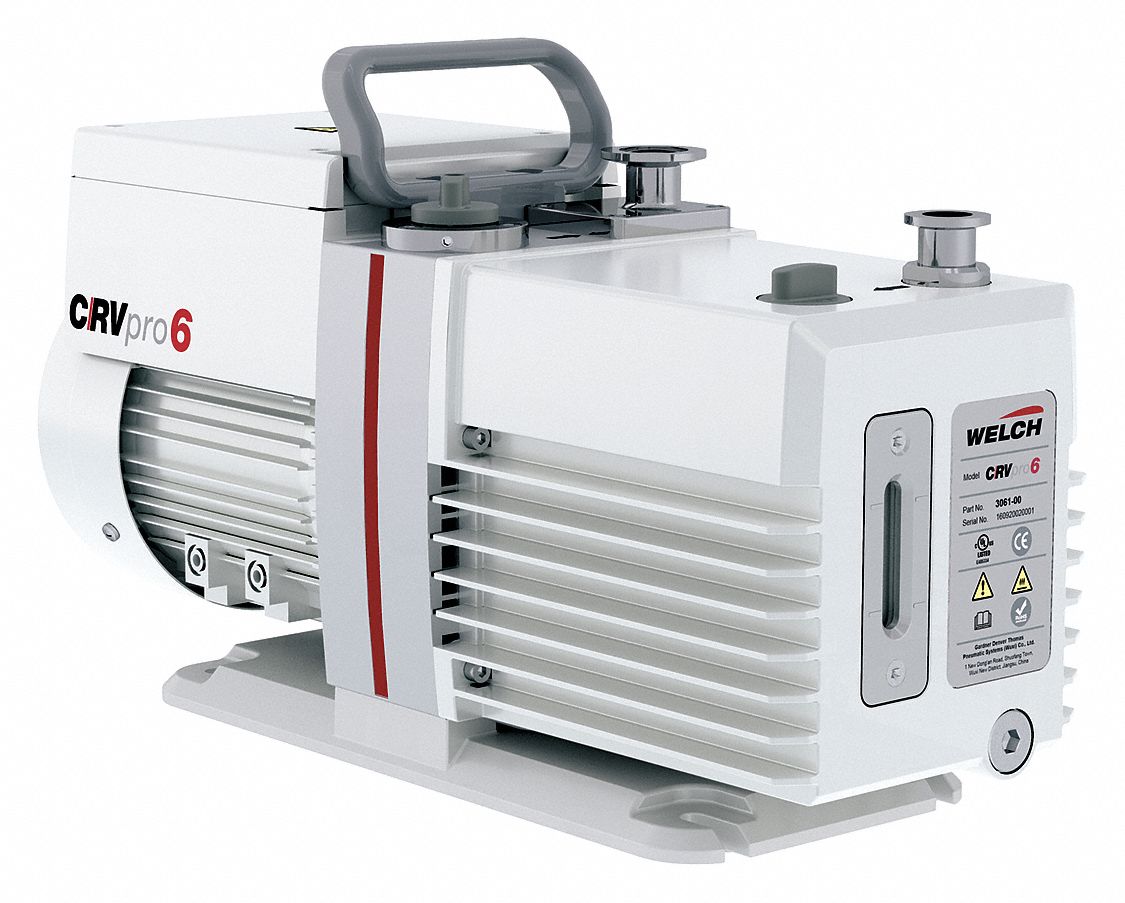 WELCH Vacuum Pump: 1/2 Hp, 1 Phase, 115V AC, 29.9 In Hg Max Vacuum ...