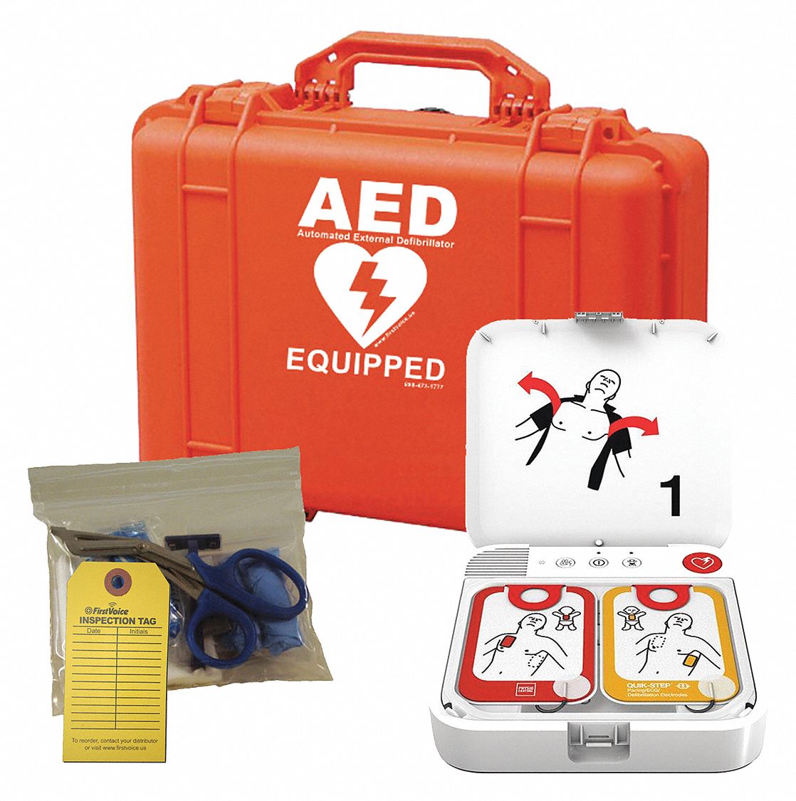AED Value Package: LIFEPAK CR2, Rugged Case, Auto Mode, 1 yr Management