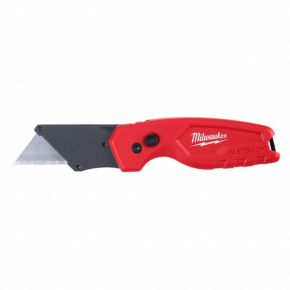 Folding Utility Knife: 4 in/6 5/32 in, Bi-Metal, Metal, 1 Blades Included