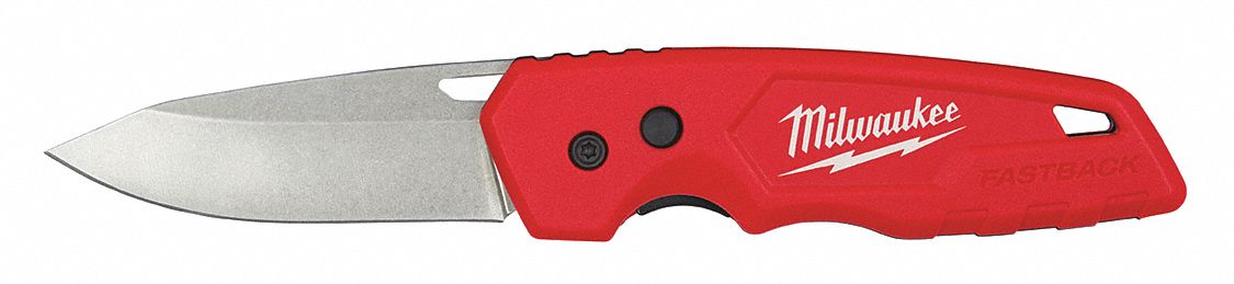 Folding Utility Knife: 7 1/2 in Overall Lg, Includes Pocket Clip
