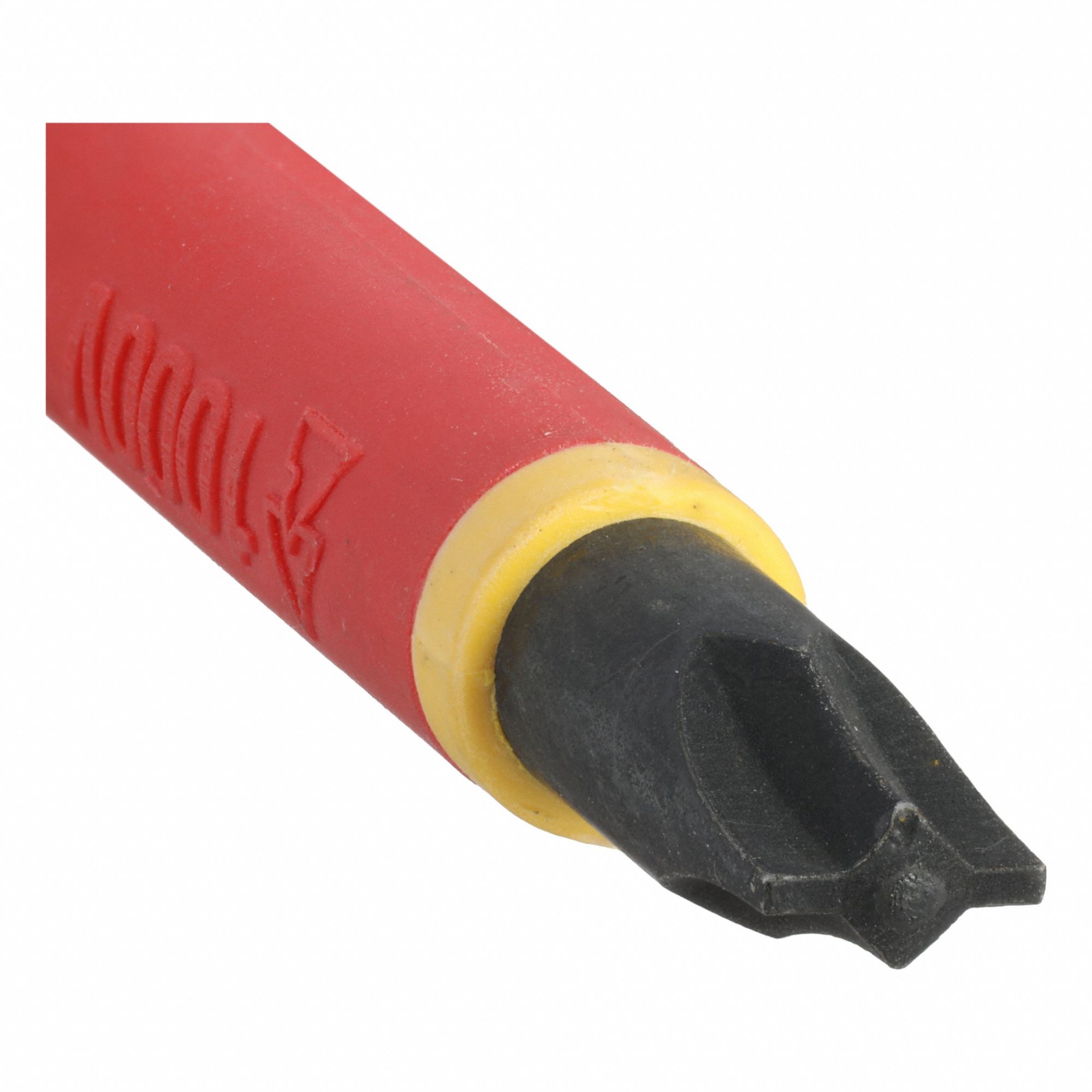 Insulated ECX Screwdriver: Friction, #2 Tip Size, 4 in Shank Lg, 10 in Overall Lg