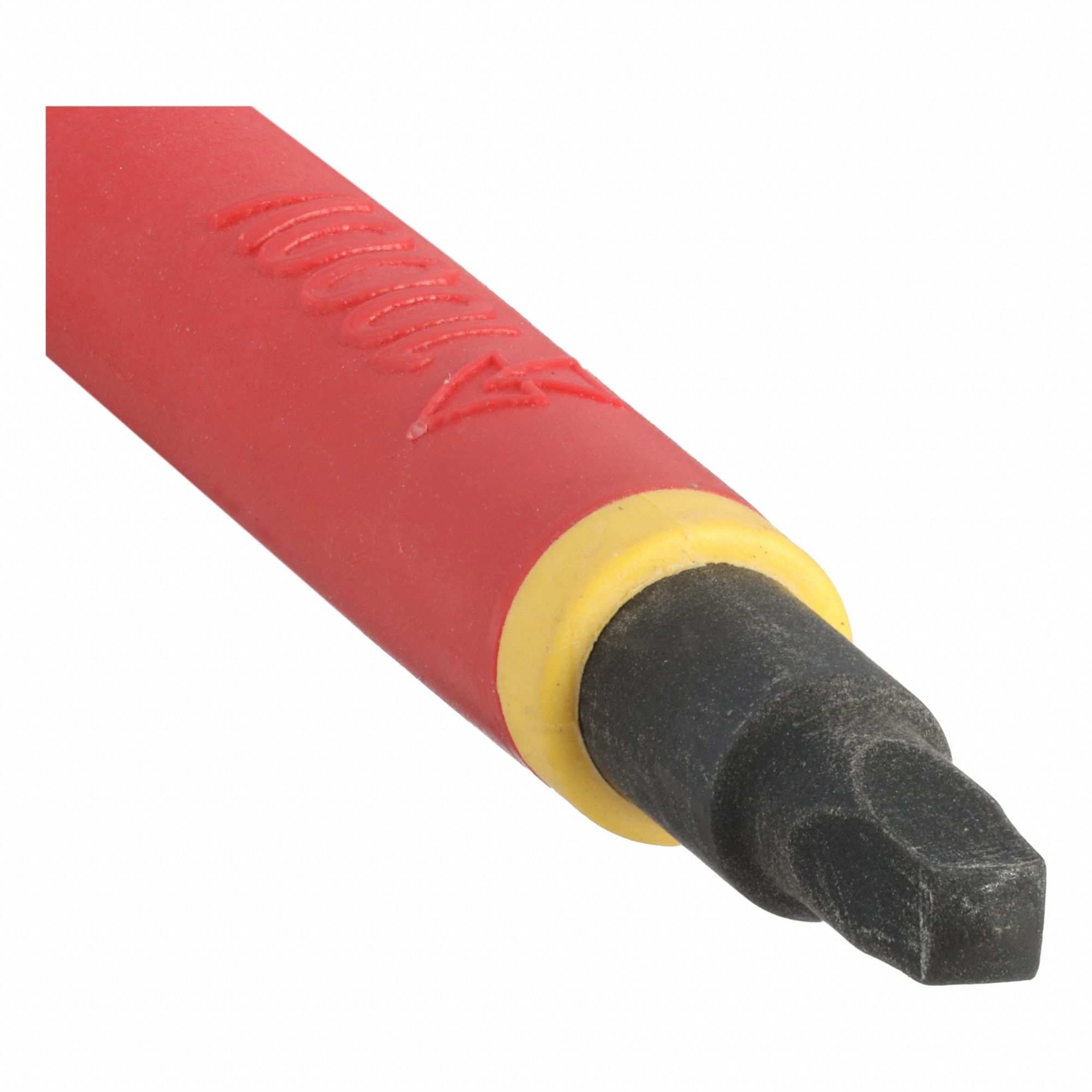 Insulated Square Screwdriver: Long Lg, Friction, #2 Tip Size, 8 in Overall Lg