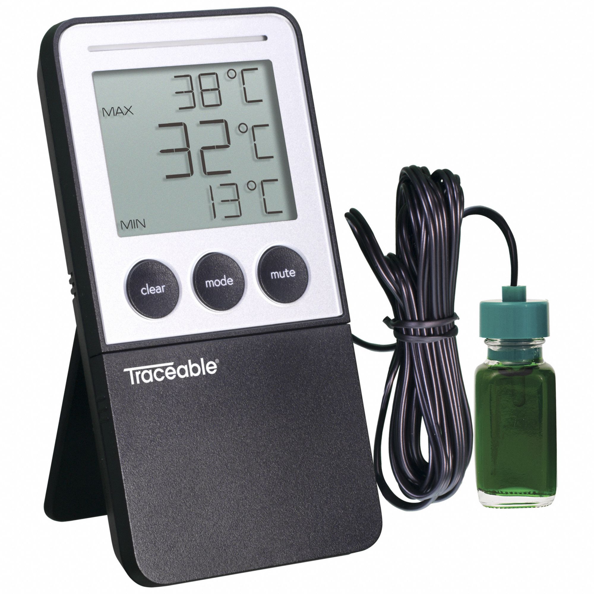 ±1°C, NISTTraceable, Digital Thermometer 802LK25650 Grainger