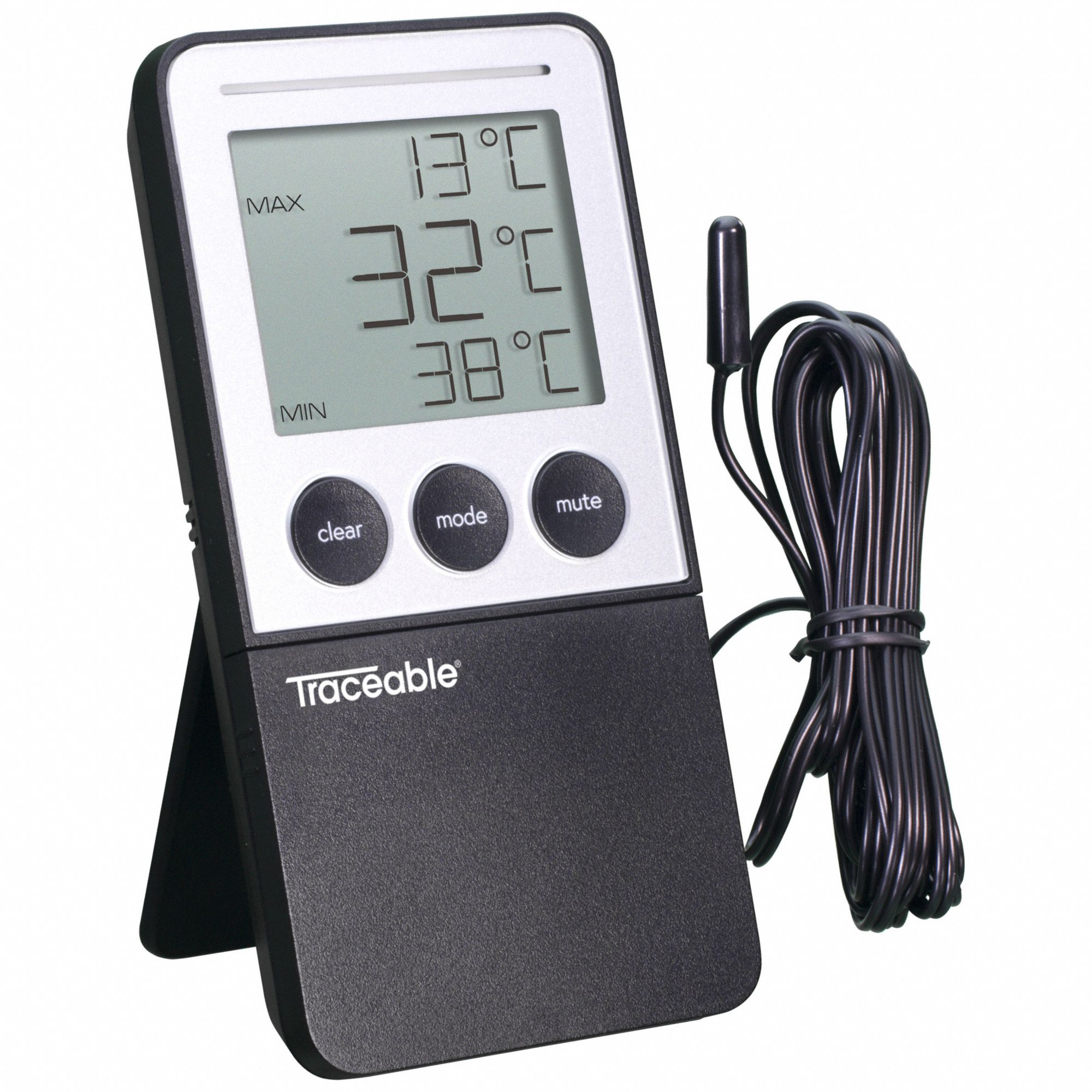 ±1°C, NISTTraceable, Fridge/Freezer Digital Thermometer 802LK35651