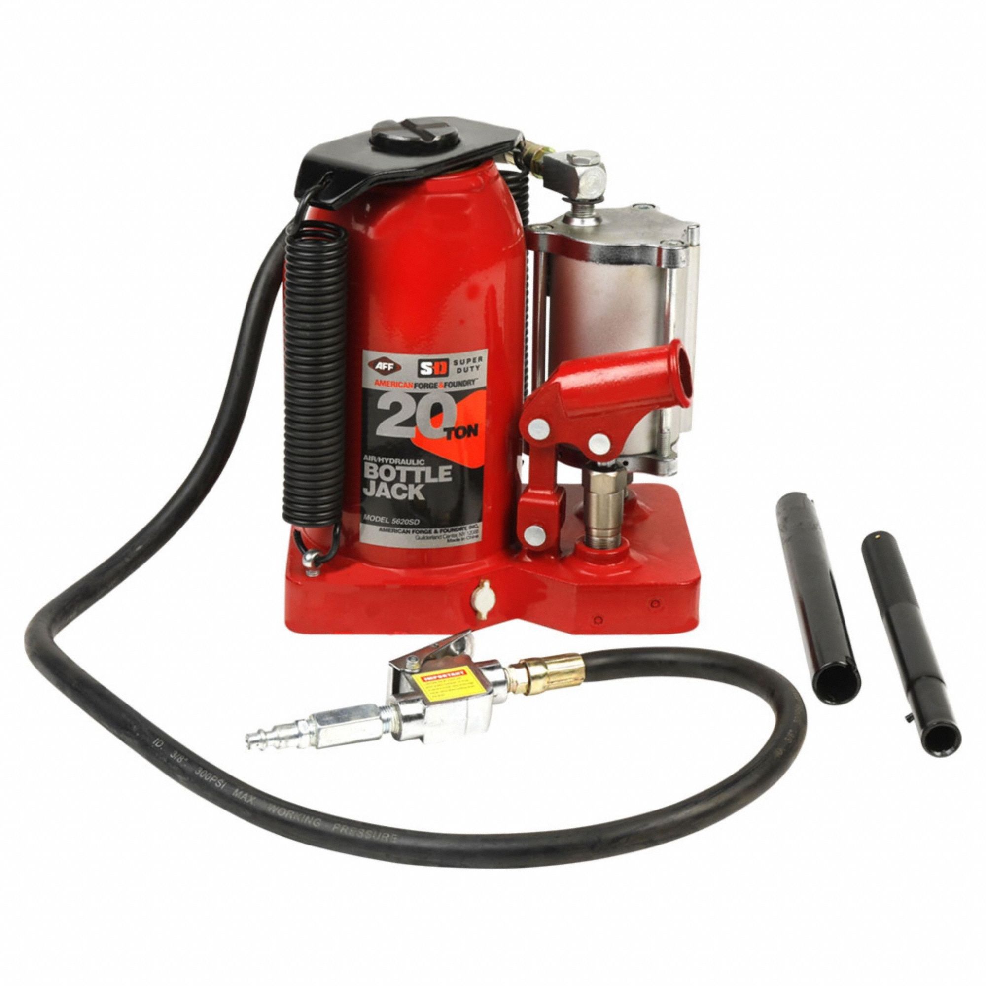 AMERICAN & FOUNDRY, SuperDuty Air Assist Bottle Jack, Steel