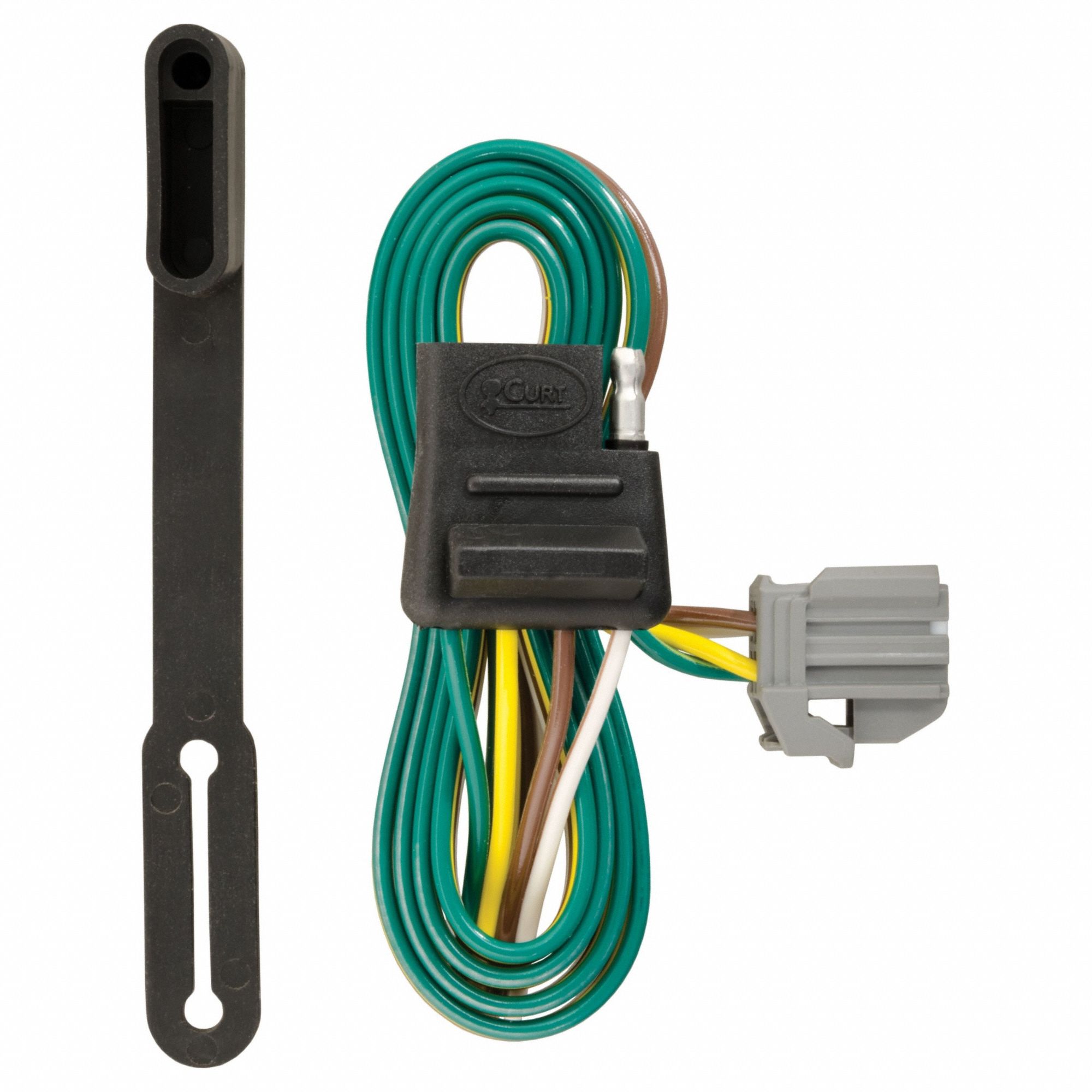 Automotive Electrical Plug: 4-Way Flat, IP67, Dust Cover, Black, Powder Coated