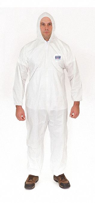 Coverall, w/Attached Hood,