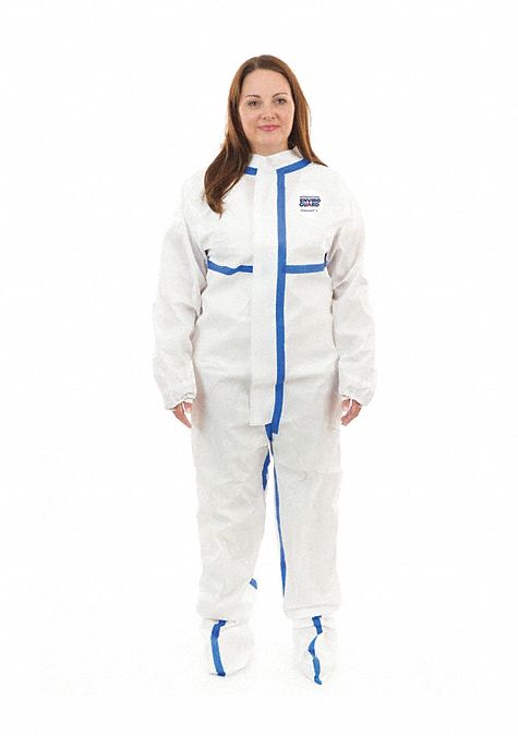 White Coverall, Boot Only, S, PK25