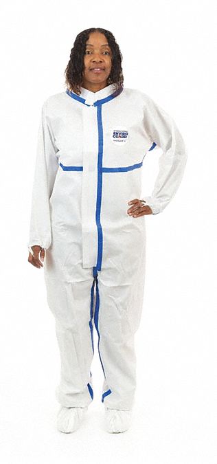 White Coverall, Boot Only, S, PK25