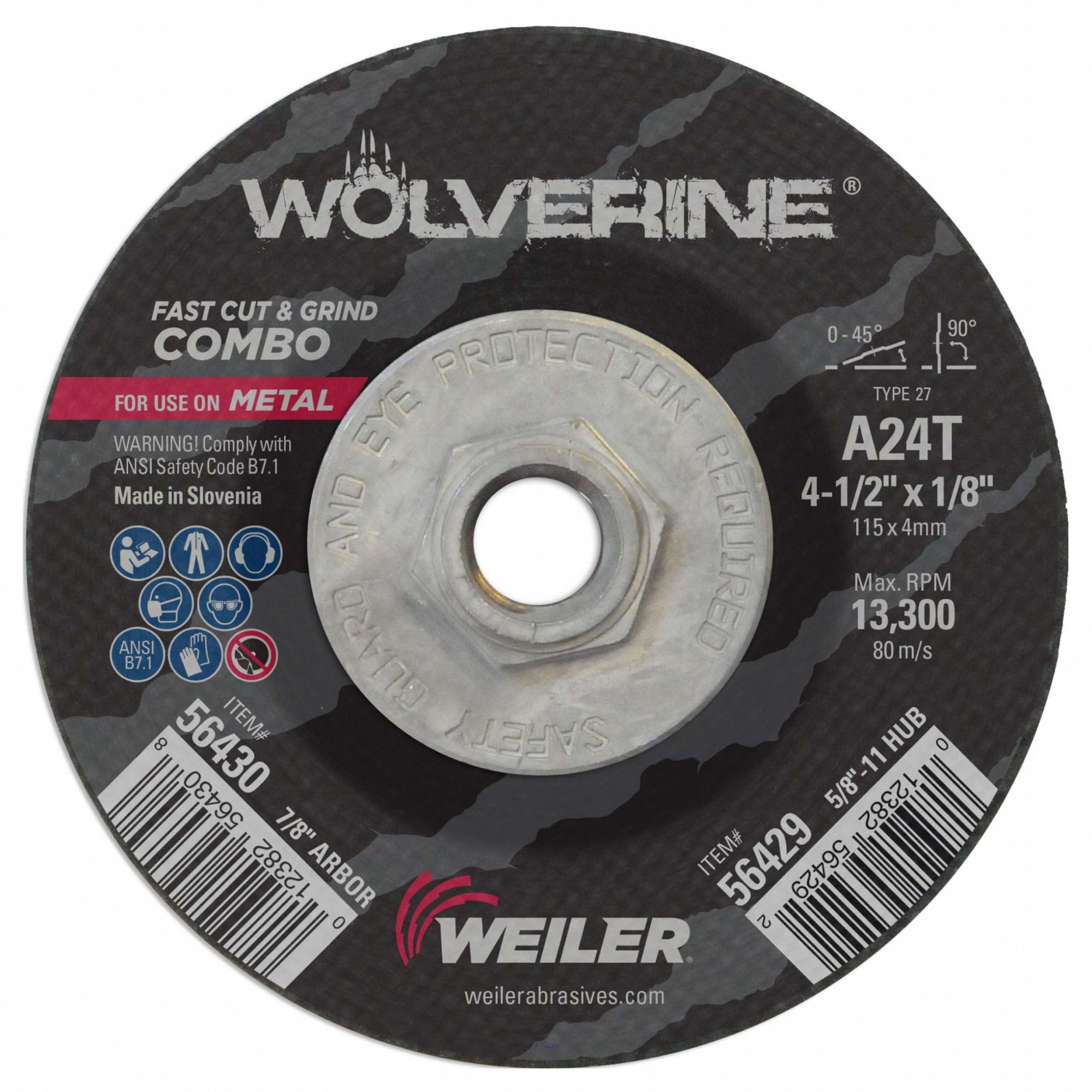 CW-4-1/2 X 1/8 X 5/8-11 AO (T27)