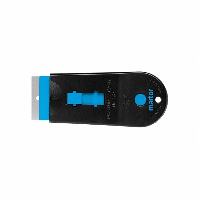 MARTOR Scraper: Bld. Mat. Plastic, Hdl. Mat. Plastic, Stiff, Square Bld. Shape, 4 1/4 in Overall Lg (MPN 5644.08). Key specifications — attr1004902: MARTOR; attr1016211: 60044.50; attr1012057: Half; attr1014703: Plastic; attr1017570: Standard End; attr1029655: Straight.