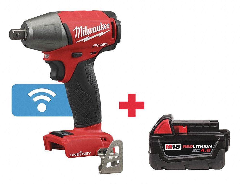 Impact Wrench, Cordless, Compact, 18VDC