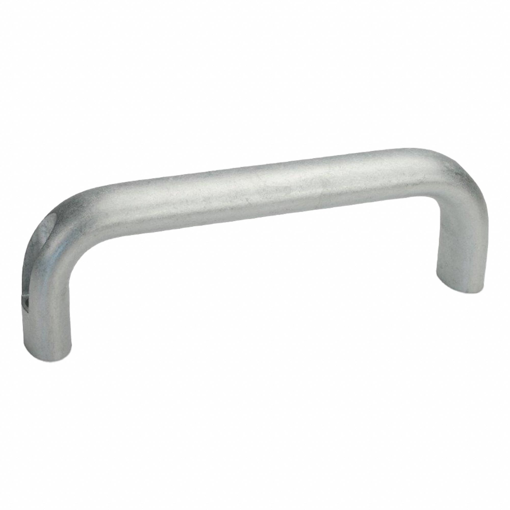 Pull Handle: Unthreaded Holes, Aluminum, Silver, 3.94 in Mounting Hole Center to Center