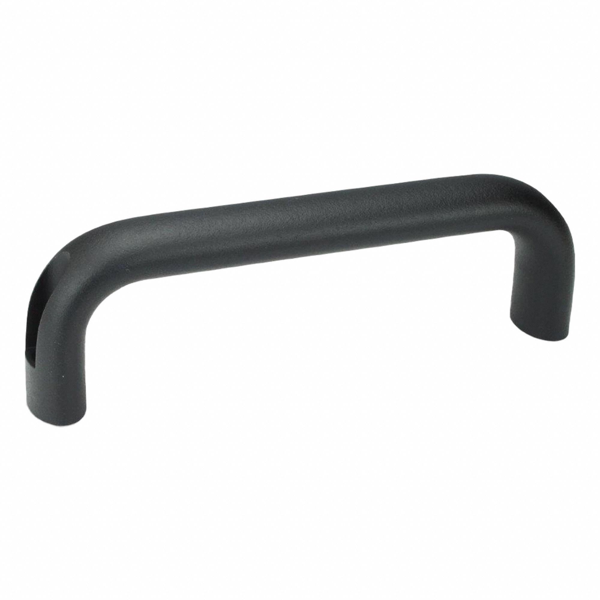 Pull Handle: Unthreaded Holes, Aluminum, Black, 3.94 in Mounting Hole Center to Center