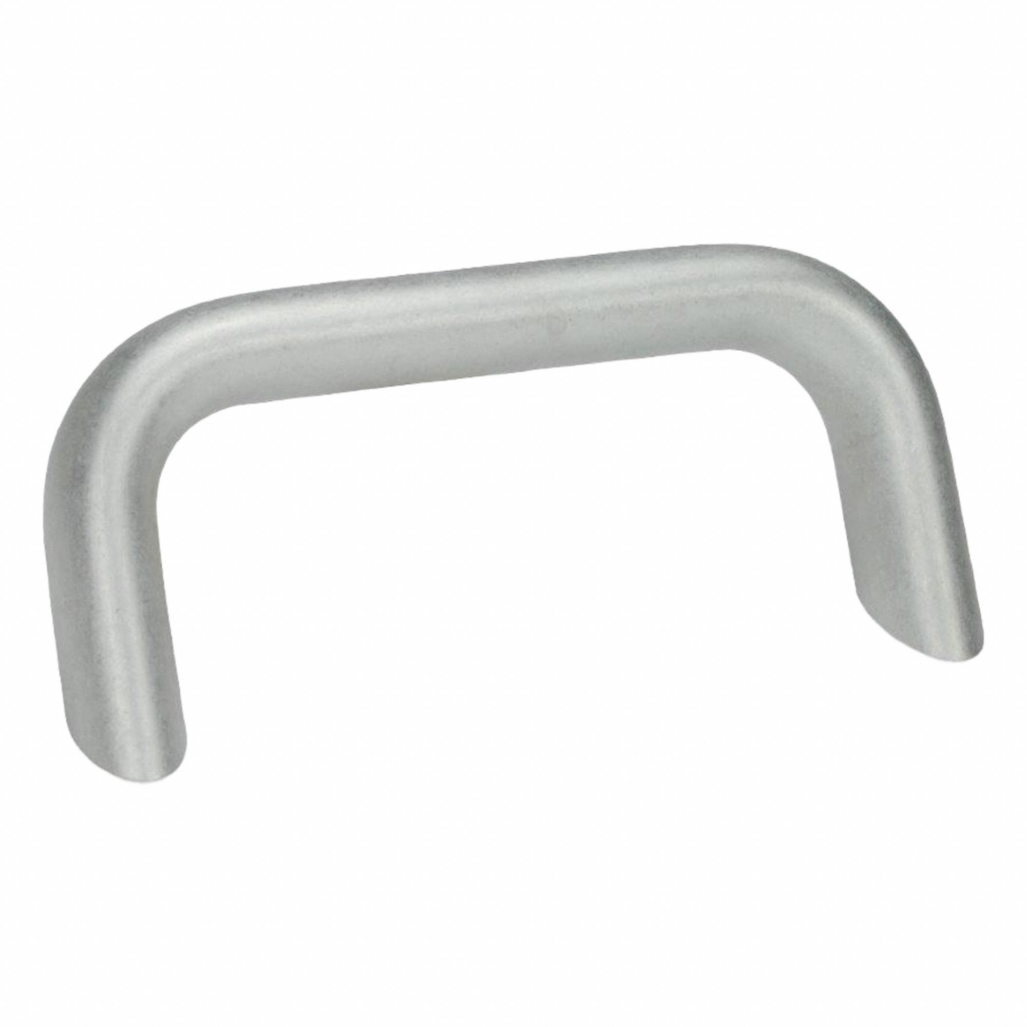 Pull Handle: Threaded Holes, Aluminum, Silver, 4.41 in Mounting Hole Center to Center