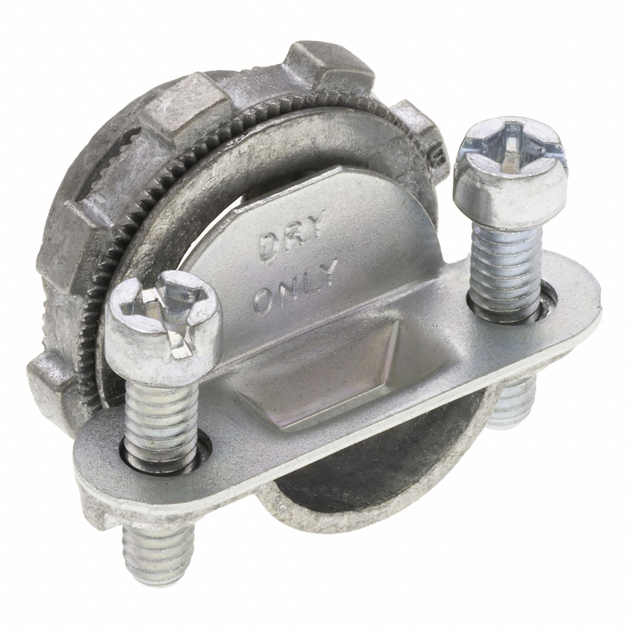 Screw Strap Connector, Silver, Straight