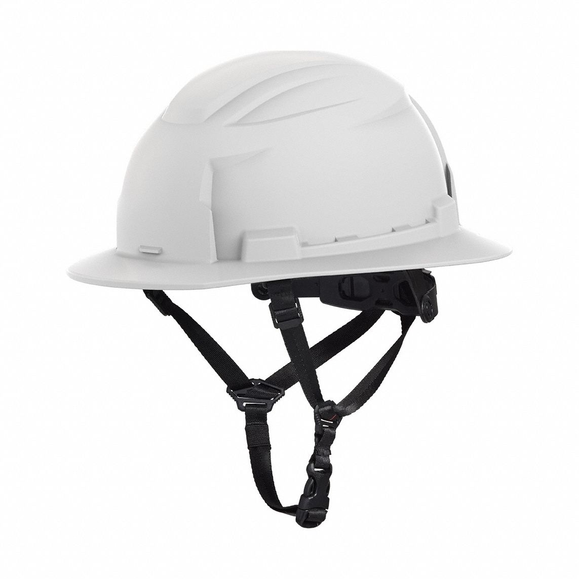 Hard Hat: White, No Graphics, Swing Ratchet (6-Point), Ratchet, Polyethylene, Side-Slots