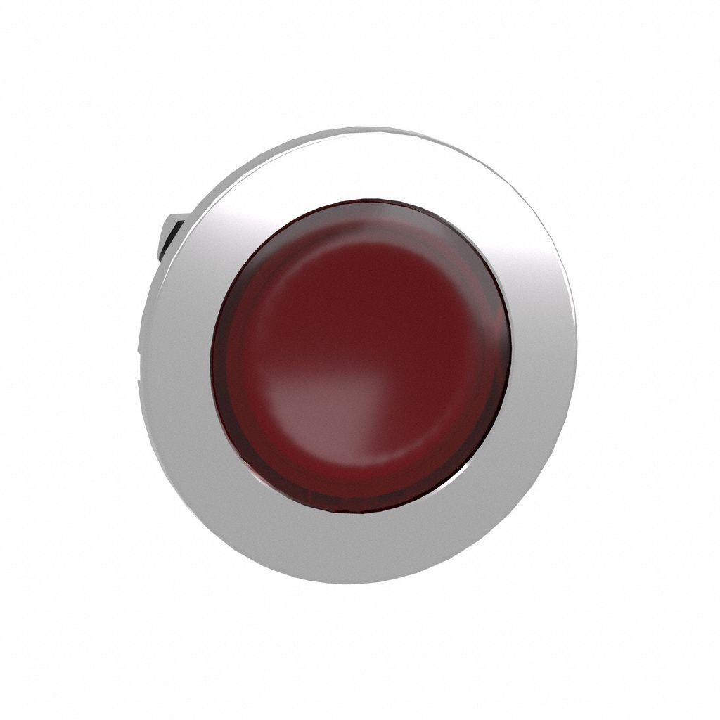 Pilot Light Head: 30 mm Panel Mounting Hole Dia, Red, Smooth, LED, XB4 Series