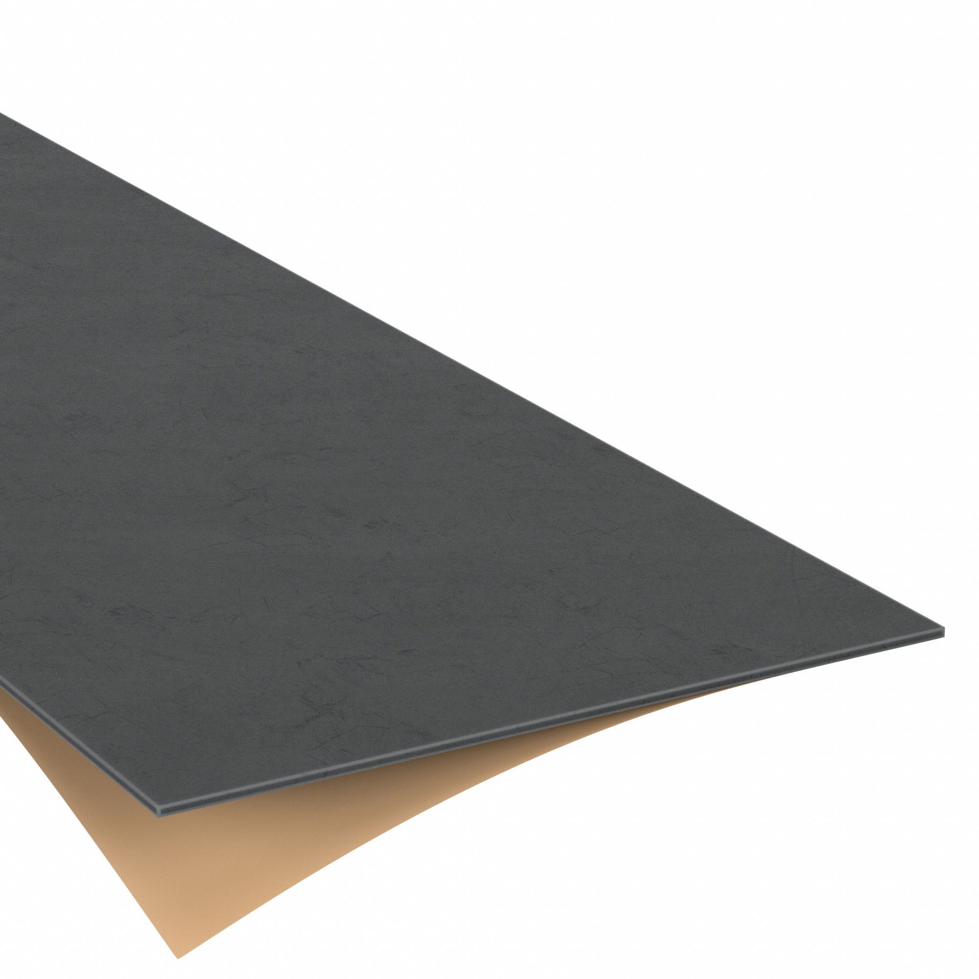 Rubber Sheet: EPDM, Std, 1/16 in Thick, 12 in x 12 in, Black, 60 Shore A Durometer, -30°F to 250°F