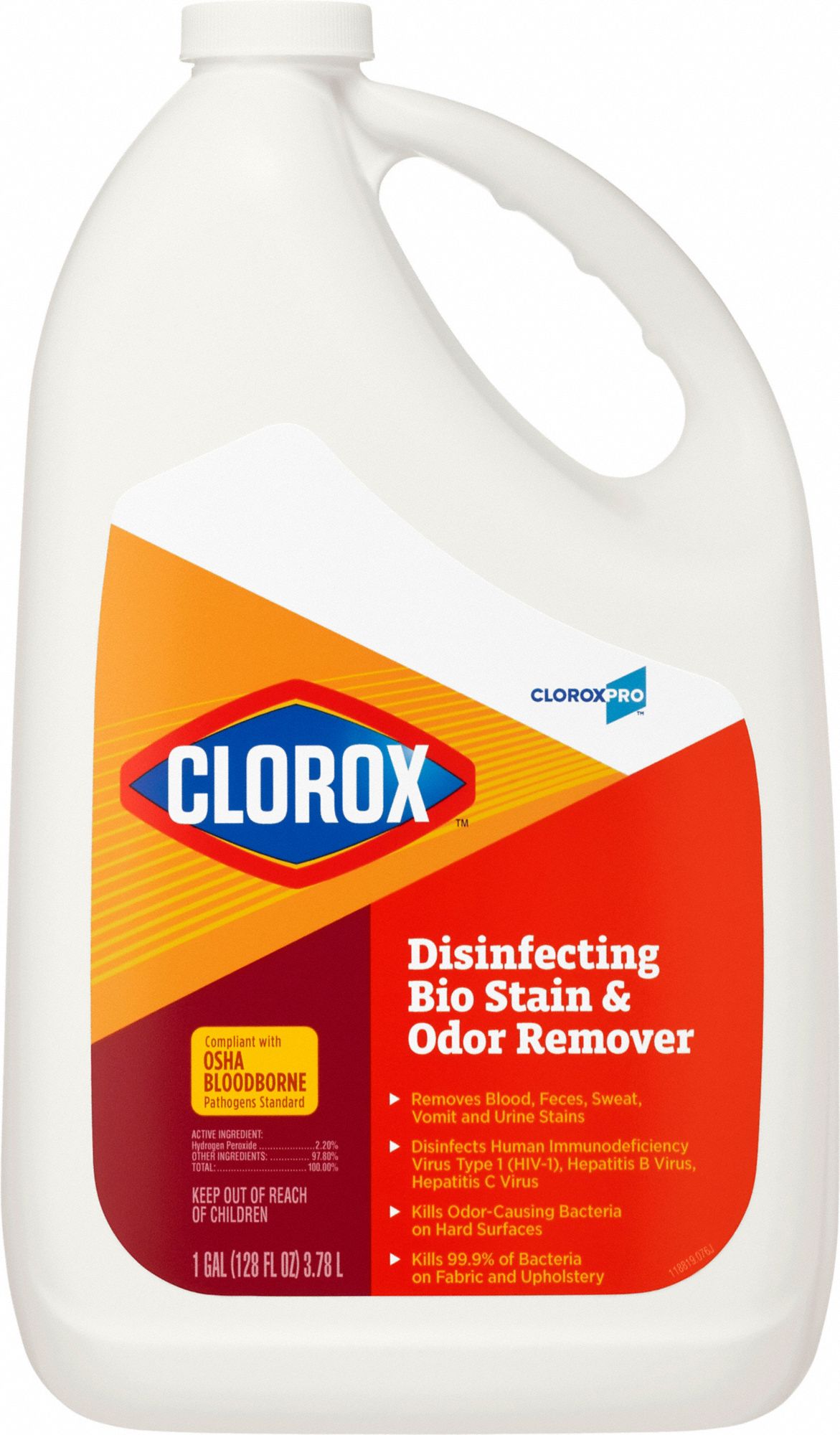Deodorizing Disinfectant Cleaner: Bottle, Ready to Use, Liquid, Hydrogen Peroxide, 4 PK