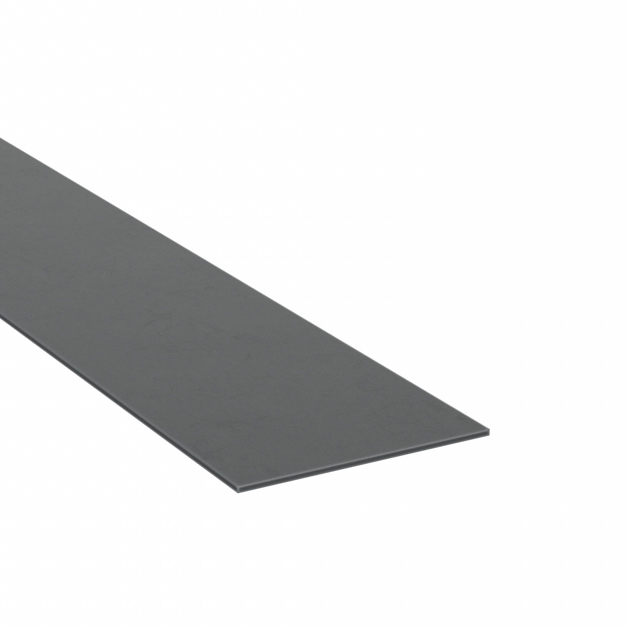 Rubber Strip: Neoprene, Std, 3/32 in Thick, 6 in x 10 ft, Black, 70 Shore A Durometer, Smooth