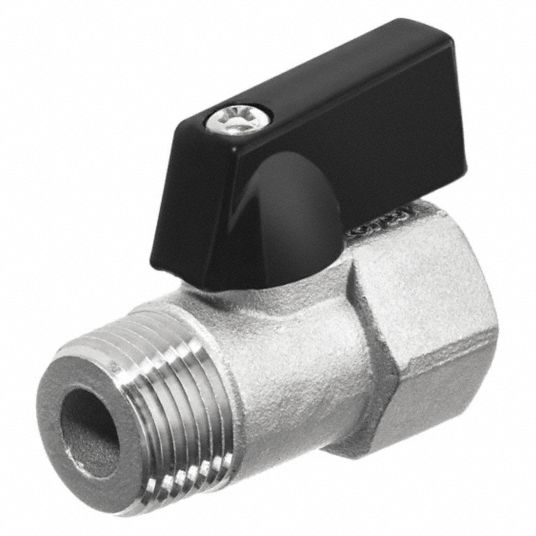 USA INDUSTRIALS, 3/8 in, 304 Stainless Steel, Manual Two-Way Ball Valve ...