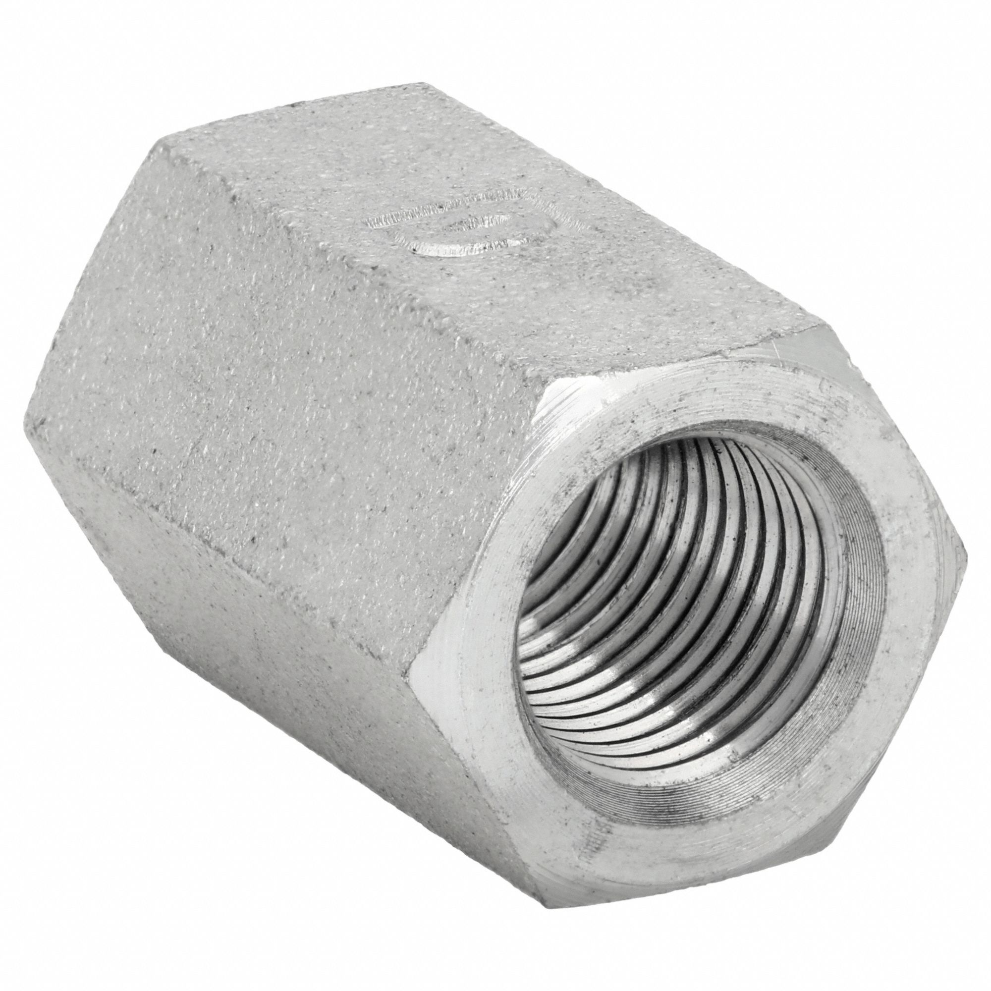 Hydraulic Hose Adapter: 1/2 in x 1/2 in Fitting Size, Female x Female, BSPP x BSPP, Rigid, Straight