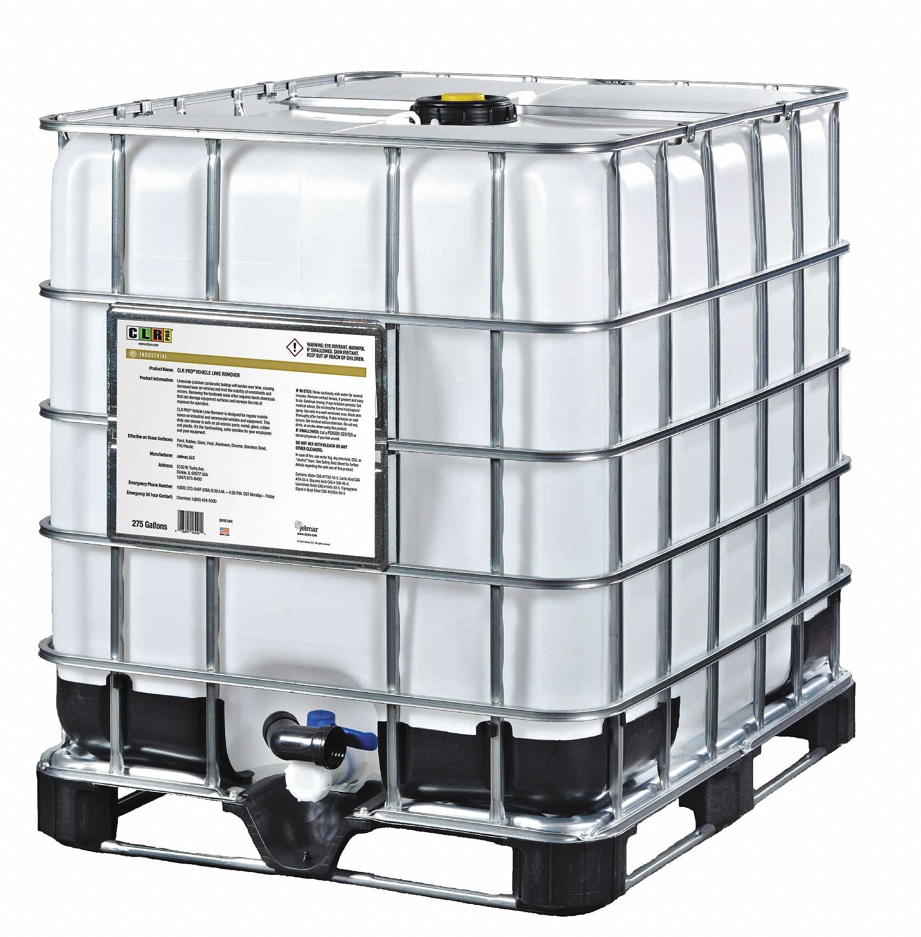 Vehicle Lime Remover: Palletized Tank, 275 gal Container Size, Ready to Use, Liquid