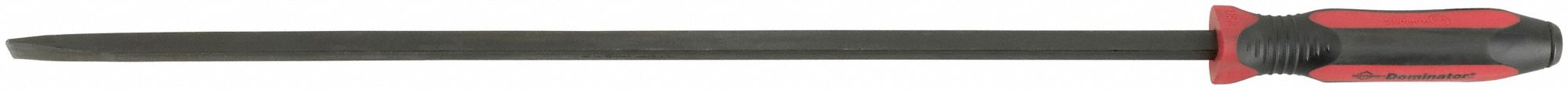Pry Bar: Chisel End, 31 in Overall Lg, 1/2 in Bar Wd, 1 5/8 in End Wd, T No, 0 Nail Slots