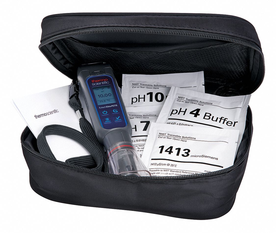 PCTS Waterproof Pocket Tester Kit: Handheld, -1.00 to 15.00, 0 to 20 mS/cm