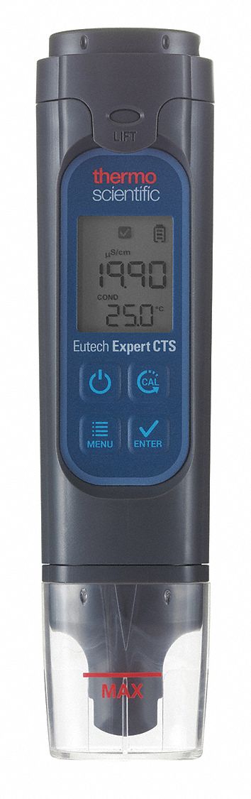 CTS Waterproof Pocket Tester: Handheld, 0 to 20 mS/cm, 0.00 to 20.00 ppt, 0 to 1999mV