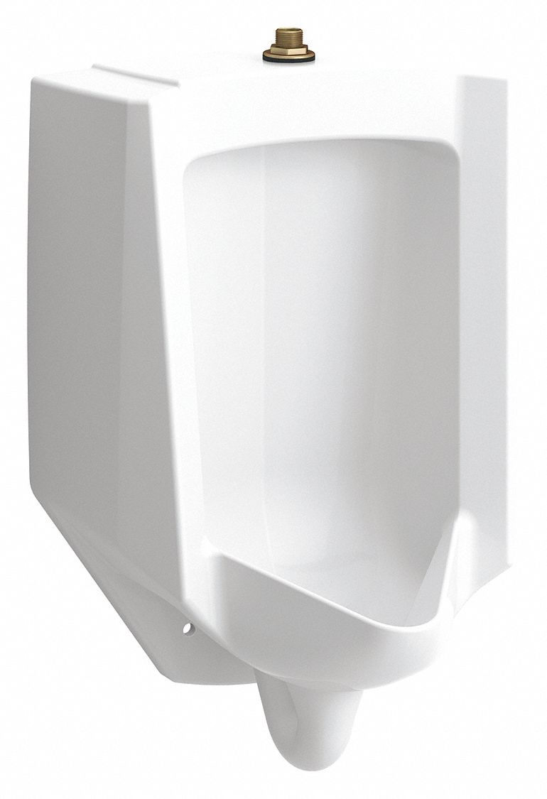 Washdown Urinal: 0.5 gpf_0.1 gpf_0.13 gpf Gallons per Flush, Vitreous China, Wall, Top Spud
