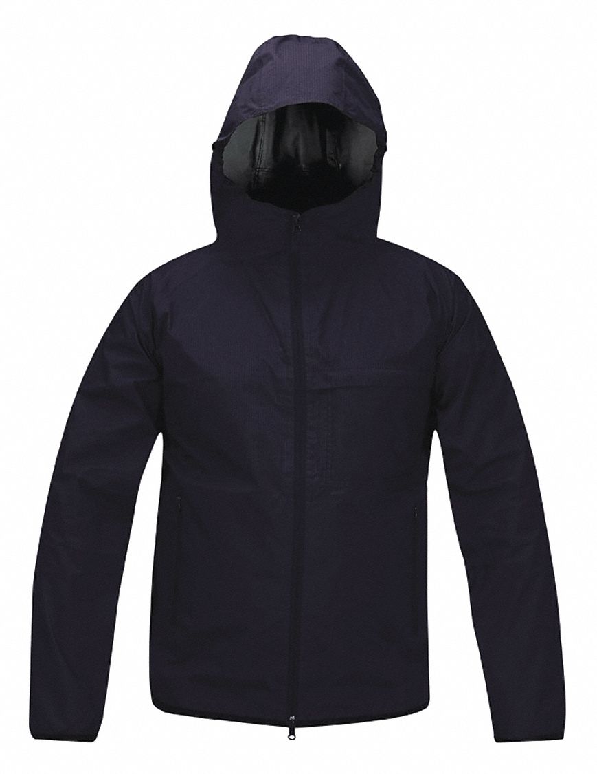 Tactical Jacket: Men's, L, Regular, Gen, Navy, 100% Nylon Ripstop Material, Zipper