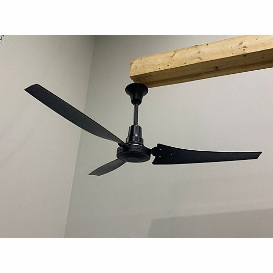 Light-Duty Indoor/Outdoor Industrial Ceiling Fan: 56 in Blade Dia, Variable Speeds, 5344 cfm