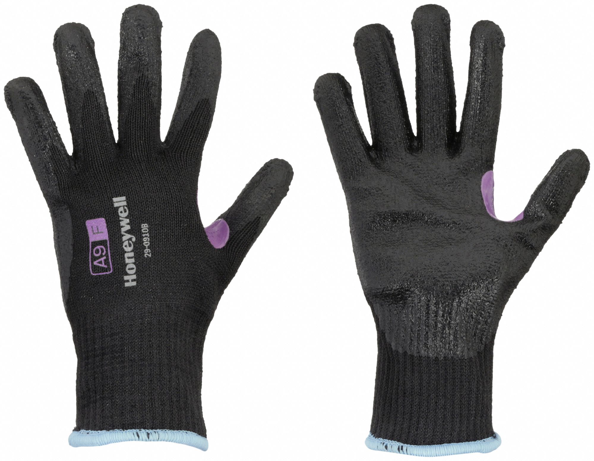 GANTS RÉSIST COUPURES,TAILLE M/8,CALIBRE 10,NIV COUPE A9,GRIS/NR,NYLON/MOUSSE NITRILE/HPPE