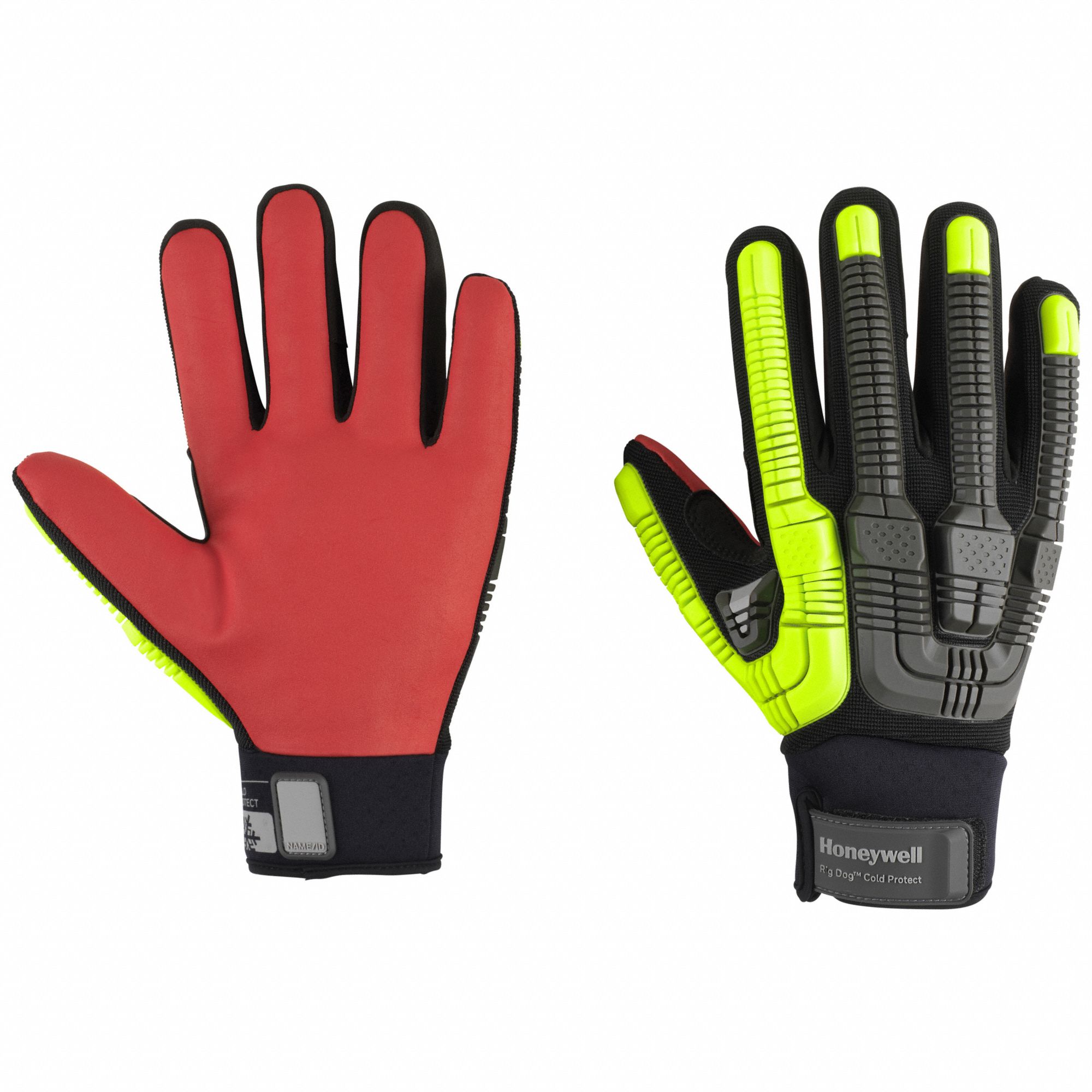 Mechanics Gloves: 2XL ( 11 ), Polyester, Hook-and-Loop Cuff, Palm Side, Polyester, 1 PR