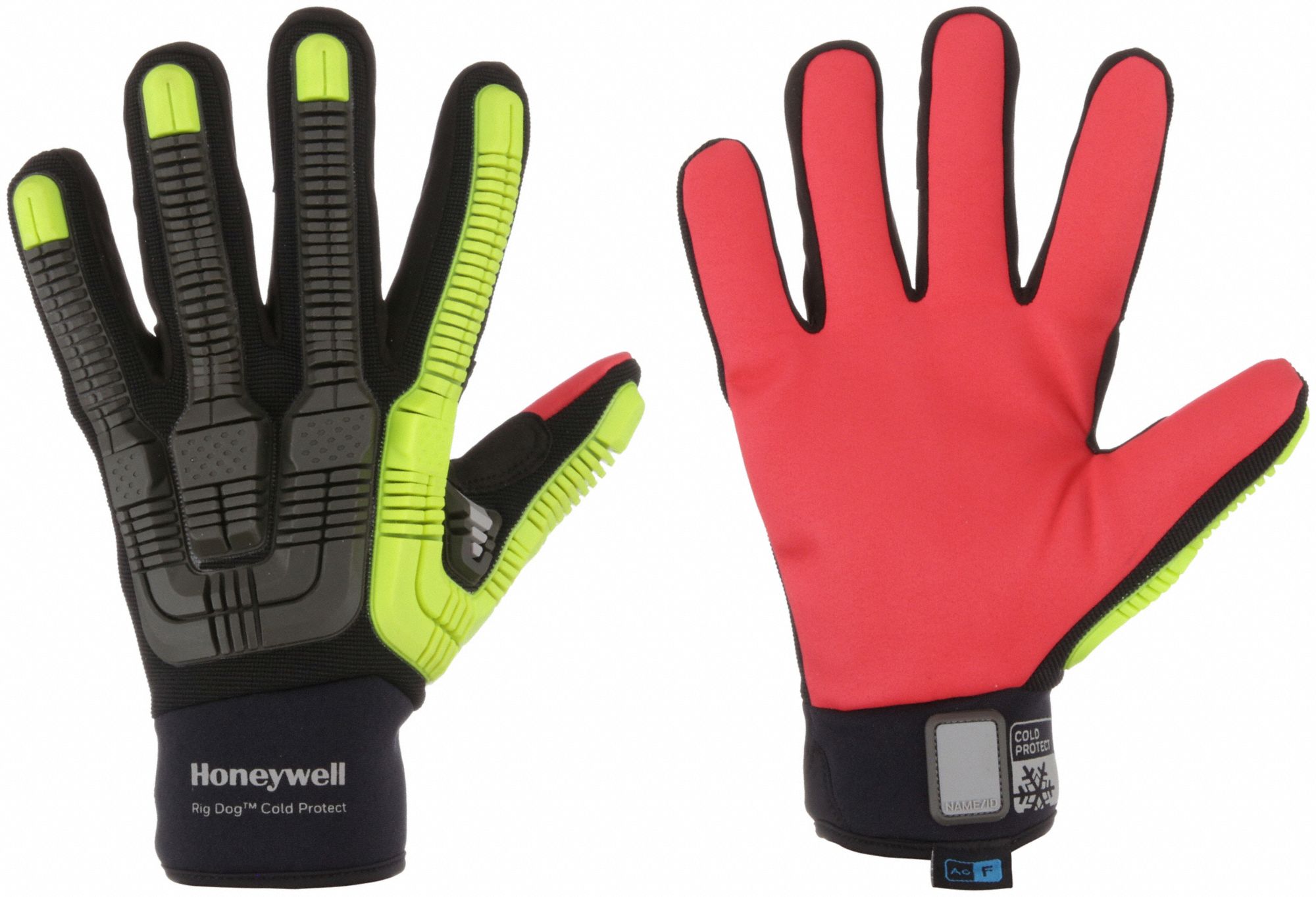IMPACT-RESISTANT GLOVES, SZ XL/10, CUT LEVEL A6, BLK/RED/YLW, POLYESTER/PUR/ARAMID