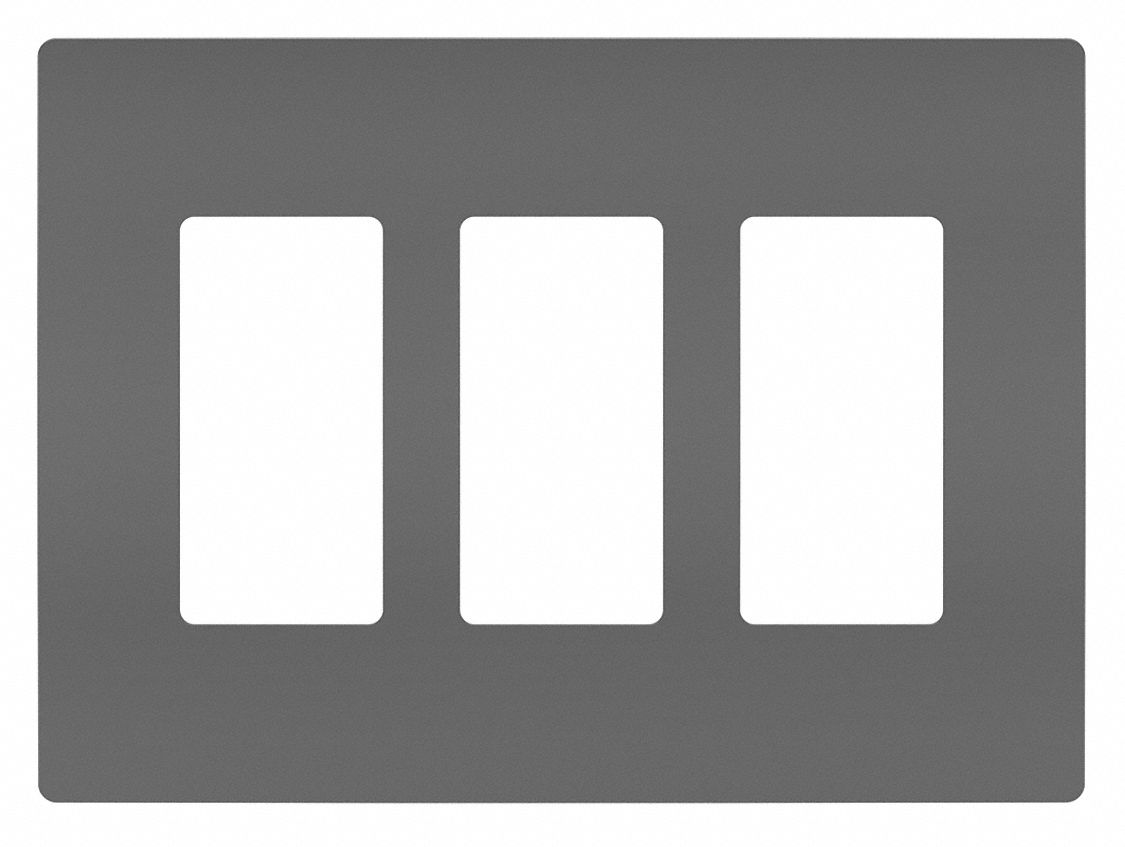 Rocker Wall Plate, Smooth, Plastic, Black