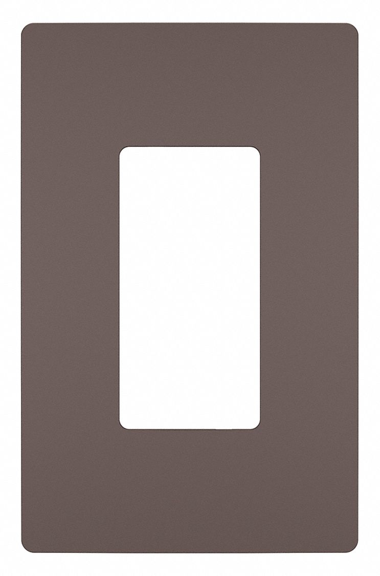 Rocker Wall Plate, Smooth, Plastic, Brown