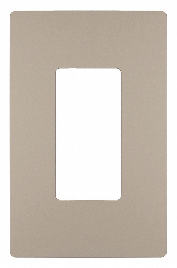 Rocker Wall Plate, Smooth, Plastic, Silver