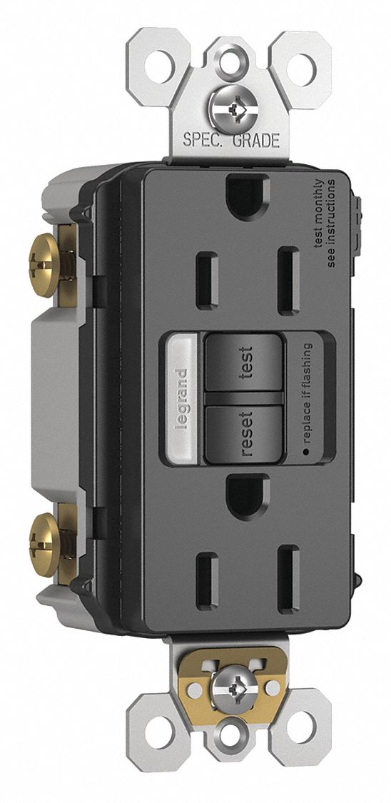 Power Inlet, 15A, 125VAC, Receptacle GFCI