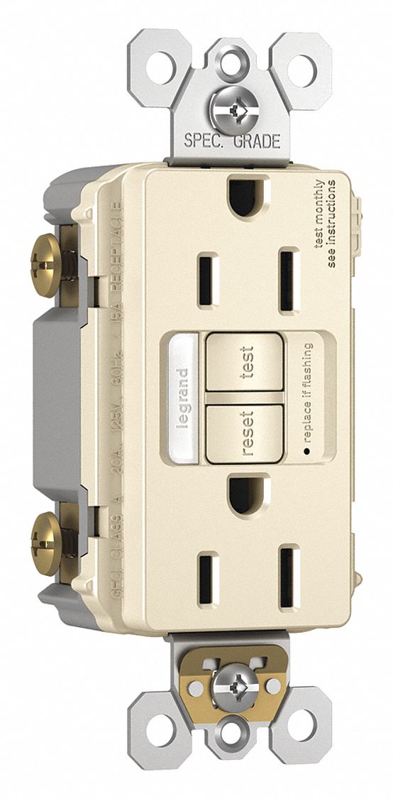 Power Inlet, 15A, 125VAC, Receptacle GFCI